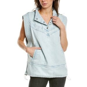 IRO Favieres Oversized Denim Top in color Snow Bleach